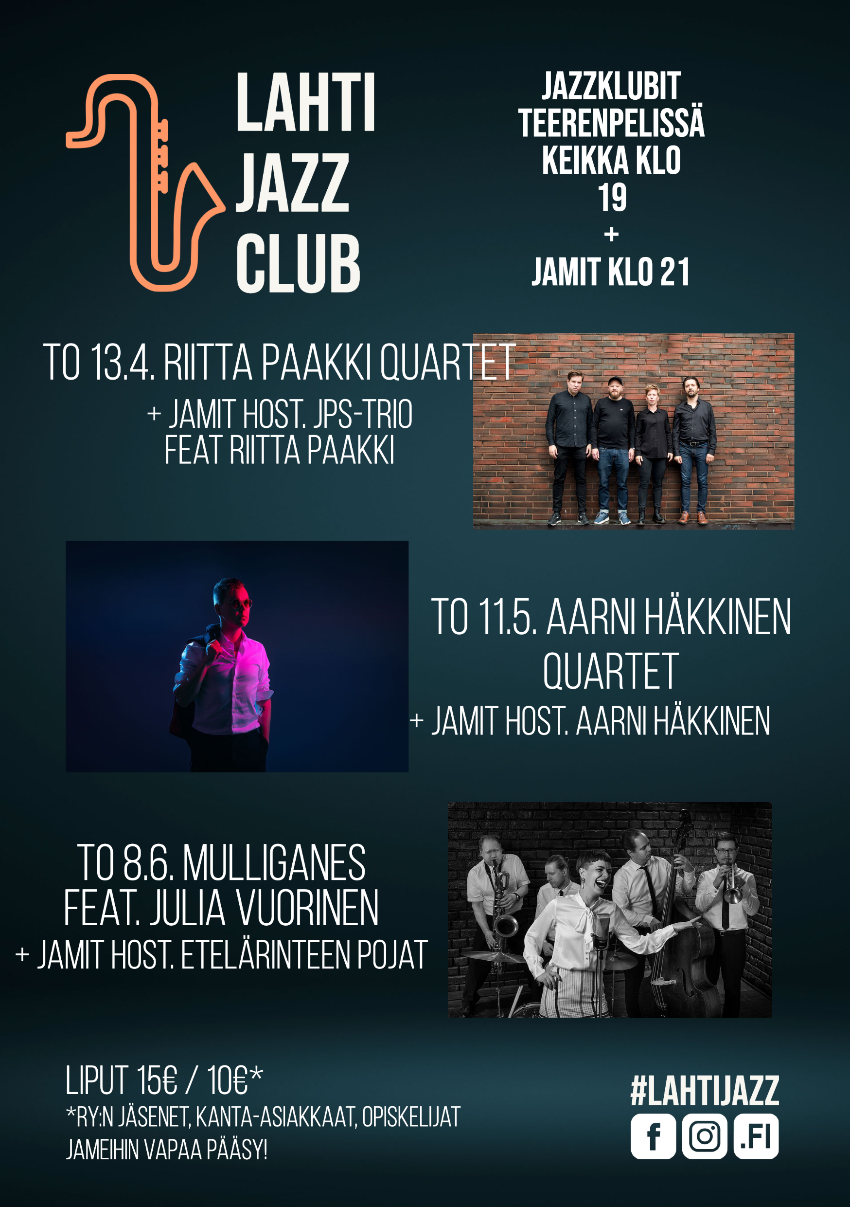 Lahti Jazz Clubin kevät 2023 · 